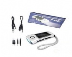 Solar charger with flashlight